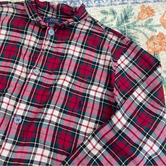 Polo Ralph Lauren Men's Plaid Flannel Pajama Set Size Medium red plaid cotton - Picture 6 of 13